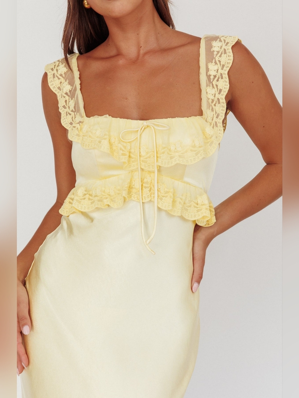 HERE COMES THE SUN Escapade Lace Trim Maxi Dress - Picture 2 of 9